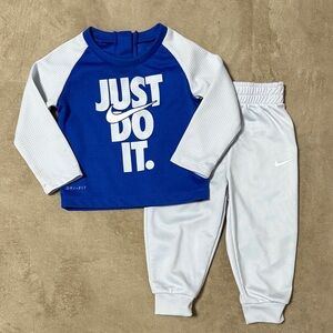 Nike Kids Blue and White Just Do It Set
